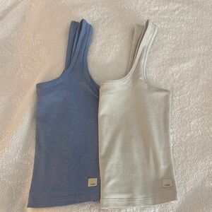 Blue and Cream Tank Tops
